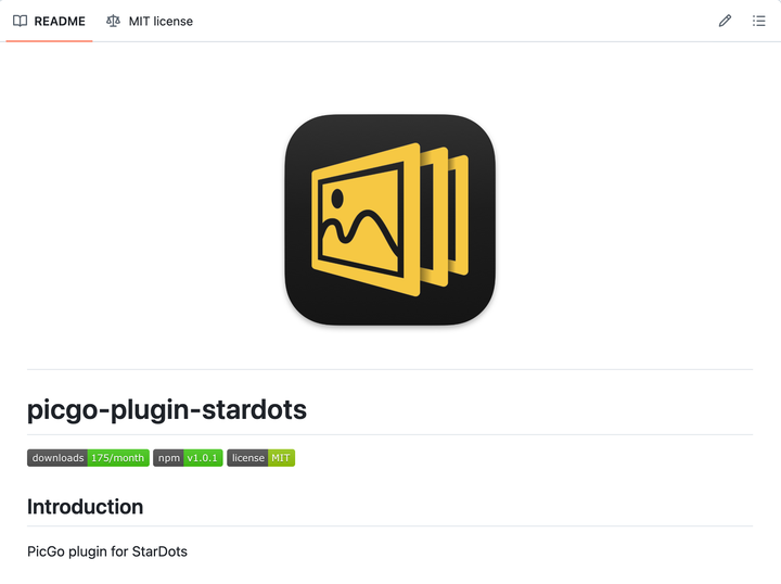 StarDots for picgo plugin